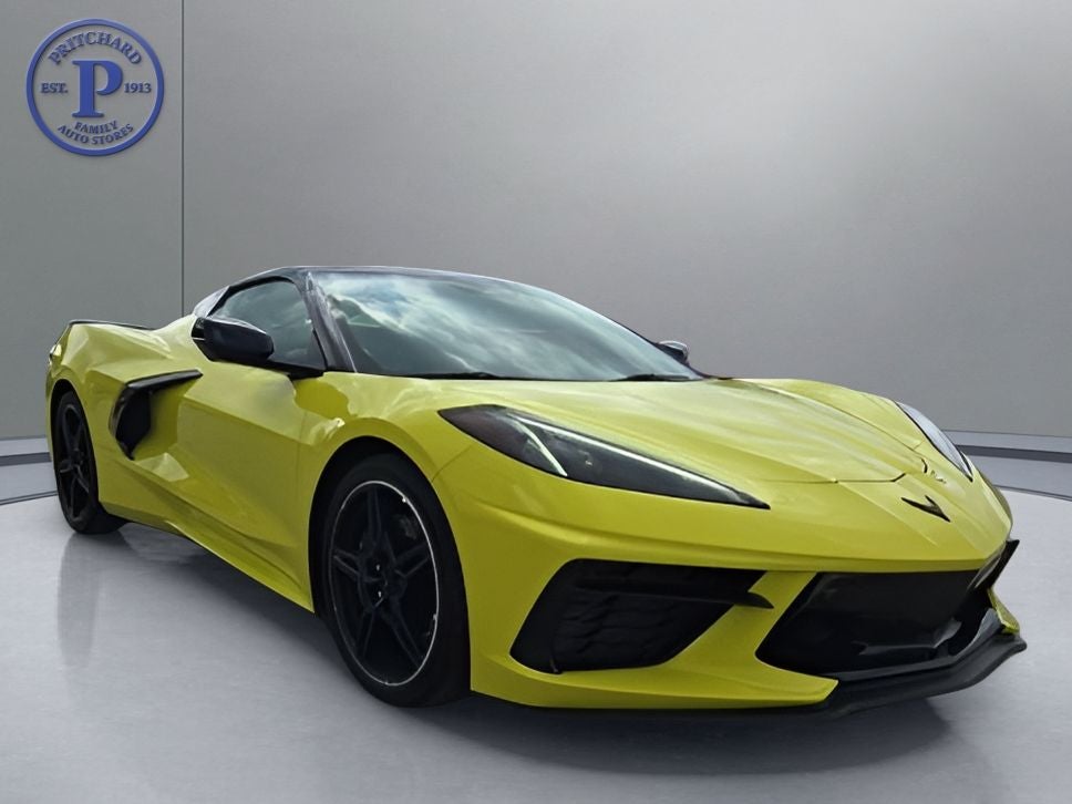 2024 Chevrolet Corvette Stingray 3LT in Accelerate Yellow Metallic — front three-quarter view