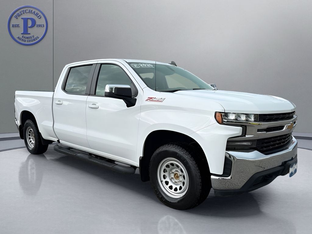 2020 Chevrolet Silverado 1500 LT in White — front three-quarter view