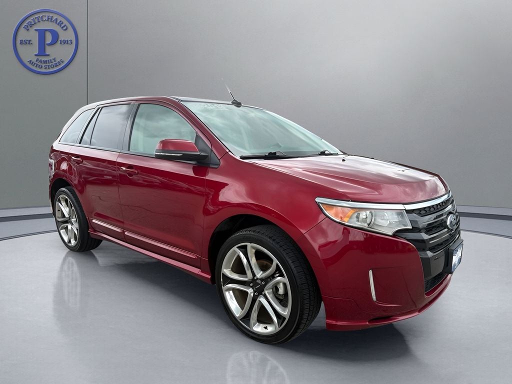 2013 Ford Edge Sport in Red — front three-quarter view