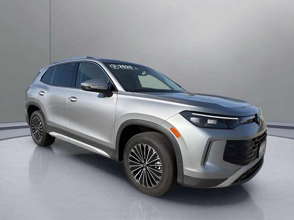 2026 Volkswagen Tiguan 2.0T S in Pyrite Silver Metallic — front three-quarter view